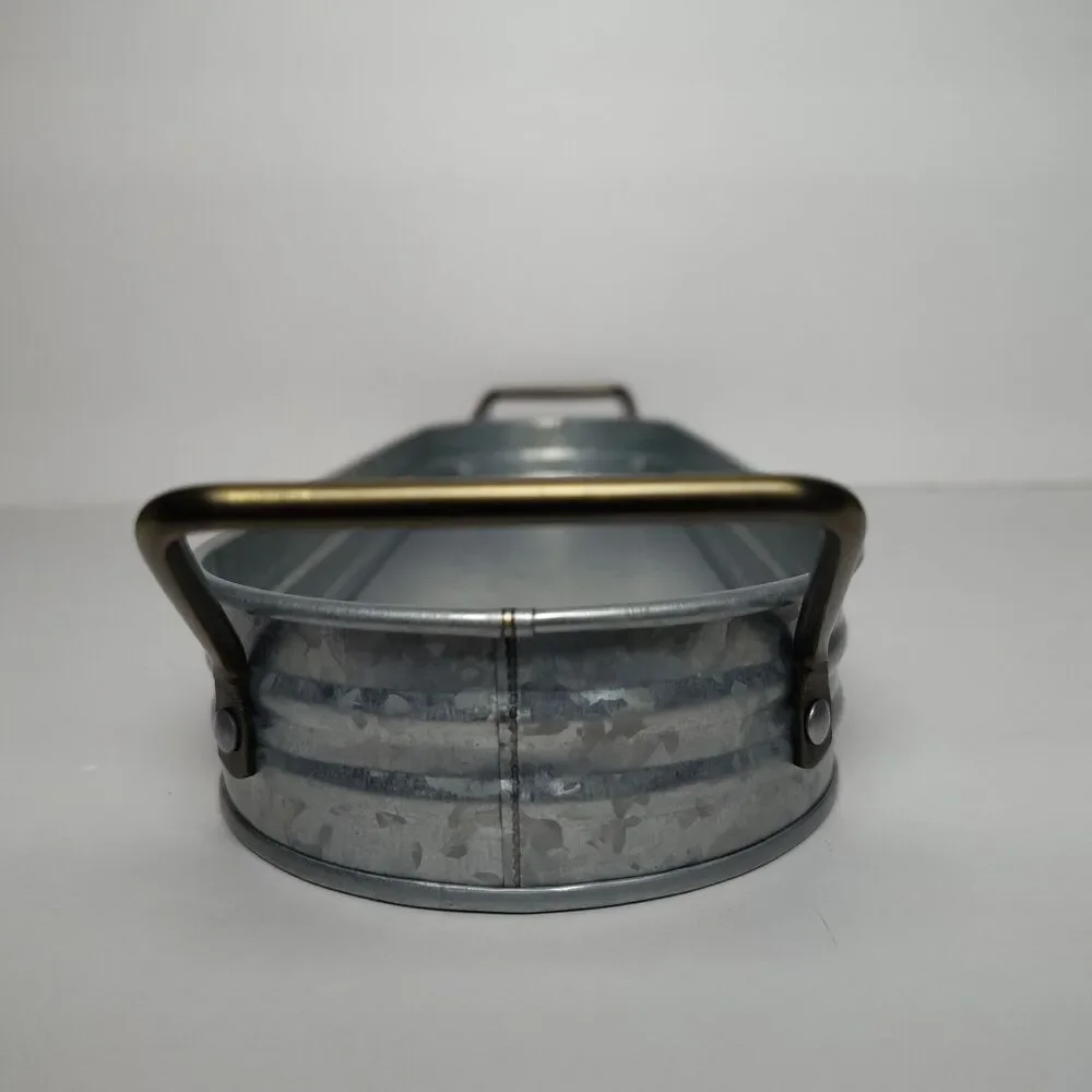 Better Homes And Gardens Galvanized Oval Farmhouse Metal Planter Tub Tray
